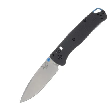Benchmade Bugout Folding Knife 3.24in Plain Textured Blue Carbon Fiber BM5353