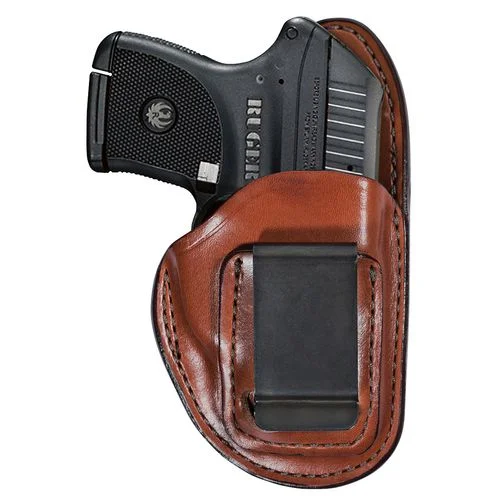 Bianchi 19232 100 Professional IWB Size 10A Tan Leather Belt Clip Compatible w/Glock 26/27/S&W M&P Compact, Belt 1.75″ Wide Right Hand