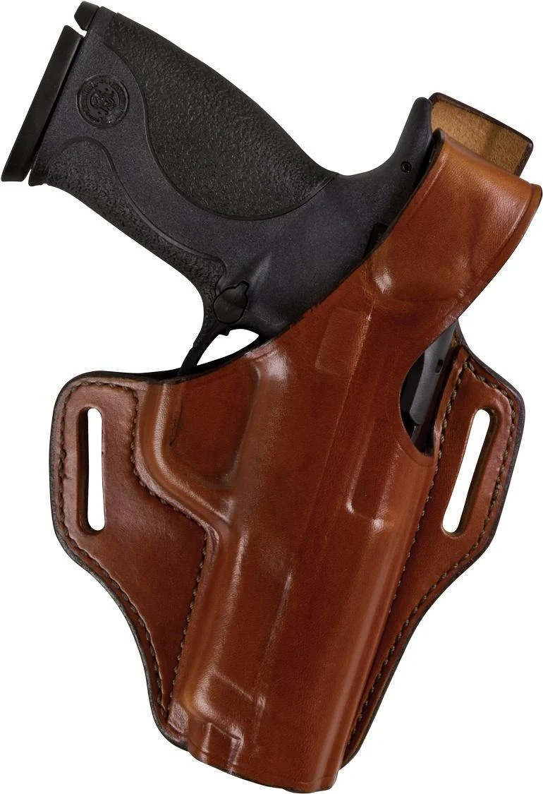 Bianchi Model 56 Serpent Thumb Snap Holster S&W M&P 9mm/.40 4" RH Plain Tan
