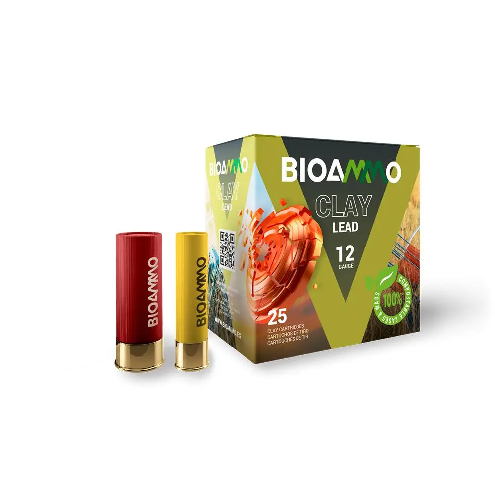 BIOAMMO Lead Target Shotshells 12 ga 2-3/4″ 1 oz 1280 fps #8 25/ct