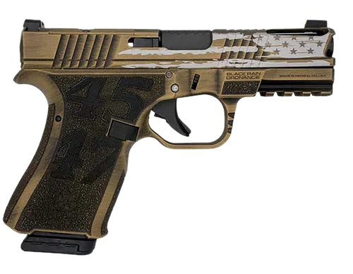 Black Rain Ordnance FLP-TRUMP-GB Frontline+ 9mm 4" Barrel, Gray Battleworn, 15rd