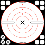 BLACK X-BULL'S-EYE 6 TARGETSB/C TARGET SHOOT-N-C 8" WHITE/