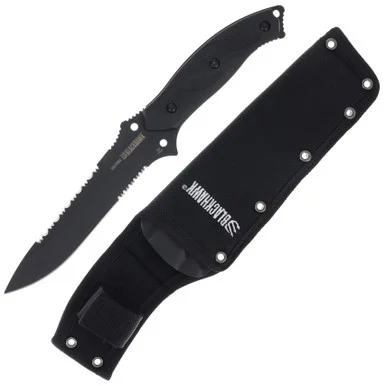 Blackhawk Nightedge Fixed Blade Knife 5.9in Black Drop Point BH15NE10BK