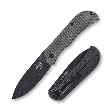 Boker Plus Exskelibur II Olive 2.8in Plain Black Stonewash Spear Point BKBO367