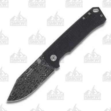 Boker Tiger Folding Knife 3.35in Plain Dual Burlap Micarta Stonewash Stainless BK111103DAM