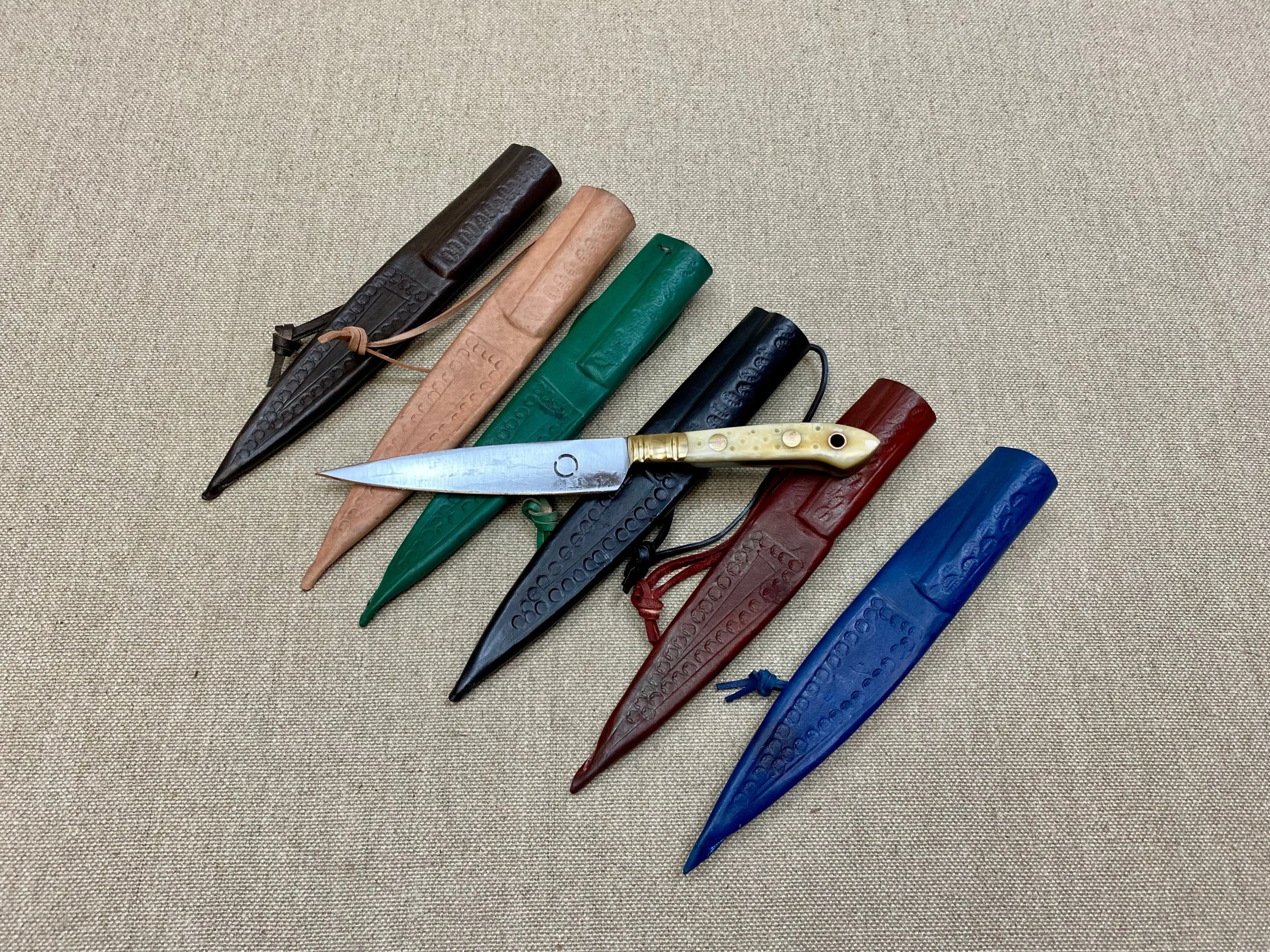 Bone Handled Medieval Eating Knives -14thC – 15thC TCP8