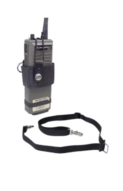 Boston Leather Deluxe Nylon Radio Strap with Adjustable Mic Tab & Universal Nylon Radio Holder
