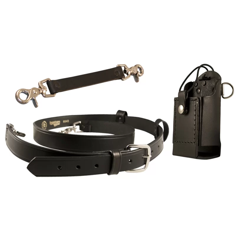 Boston Leather FDNY Style X-Long Leather Radio Strap Kit