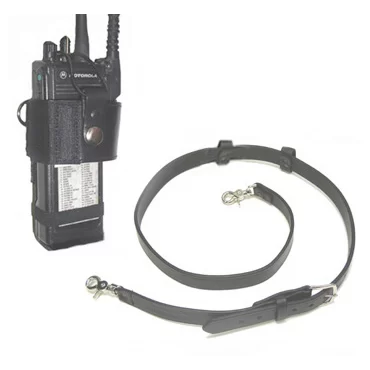 Boston Leather Radio Strap & Leather Radio Holder Combo