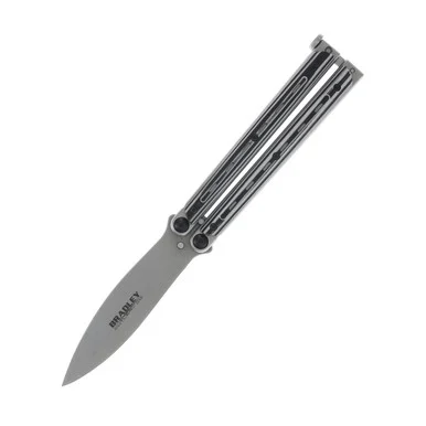 Bradley Cutlery Kimura Balisong Knife Black and White G-10 3.88in Spear BCC908