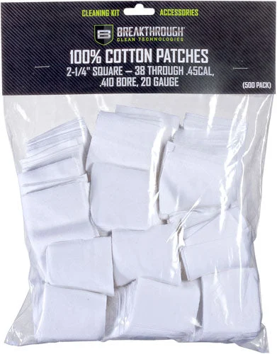 BREAKTHROUGH CLEANING PATCHES 2 1/4" SQUARE .38-.45 50 PACK
