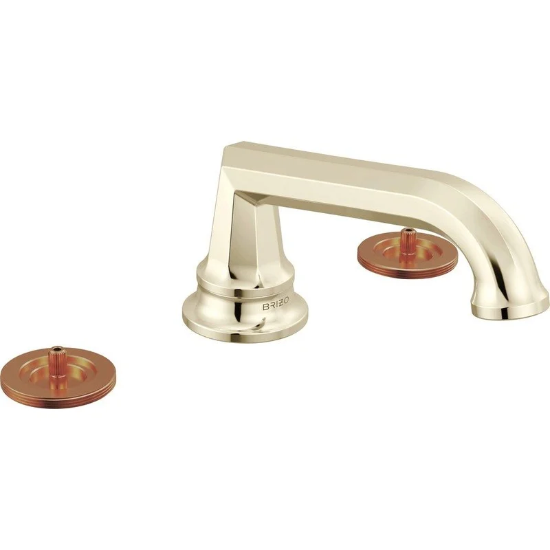 Brizo Beauclere Two Handle Widespread Bathroom Sink Faucet in Polished Nickel (Handles Sold Separately) | Ferguson