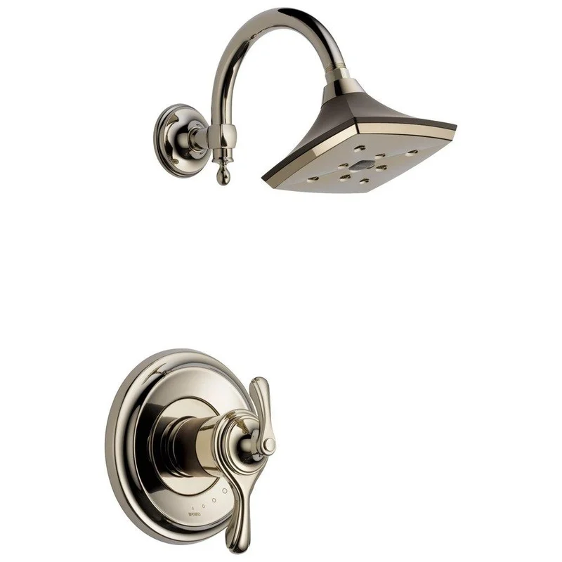 Brizo Charlotte One Handle Single Function Shower Faucet in Cocoa Bronze/Polished Nickel (Trim Only) | Ferguson
