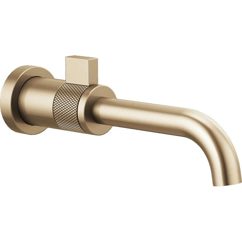 Brizo Litze Single Handle Wall Mount Bathroom Sink Faucet in Brilliance Luxe Gold | Ferguson