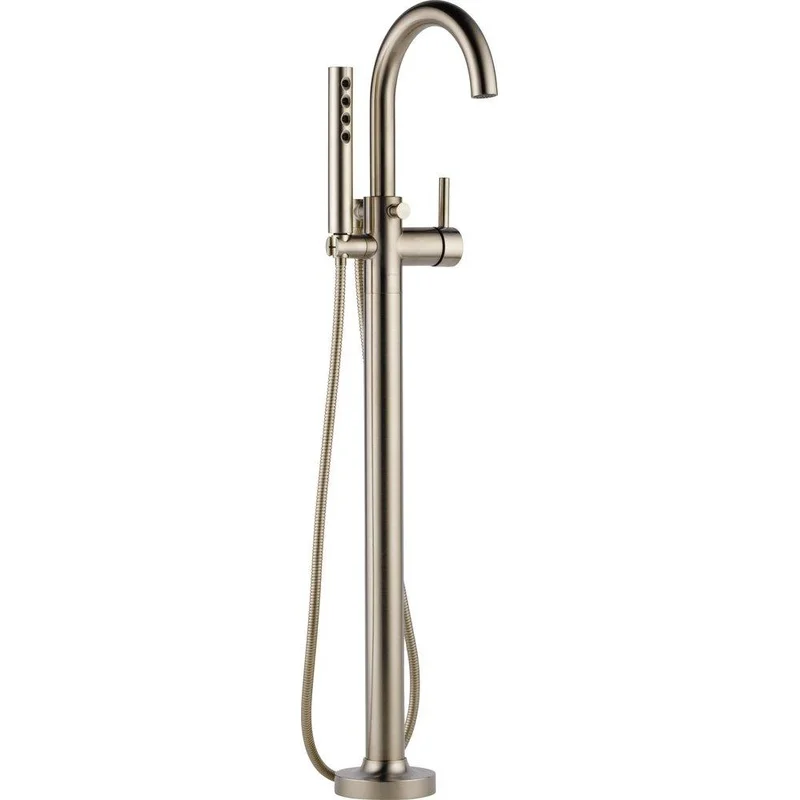Brizo Odin Single Lever Handle Floor Mount Filler in Brushed Nickel Trim Only | Ferguson