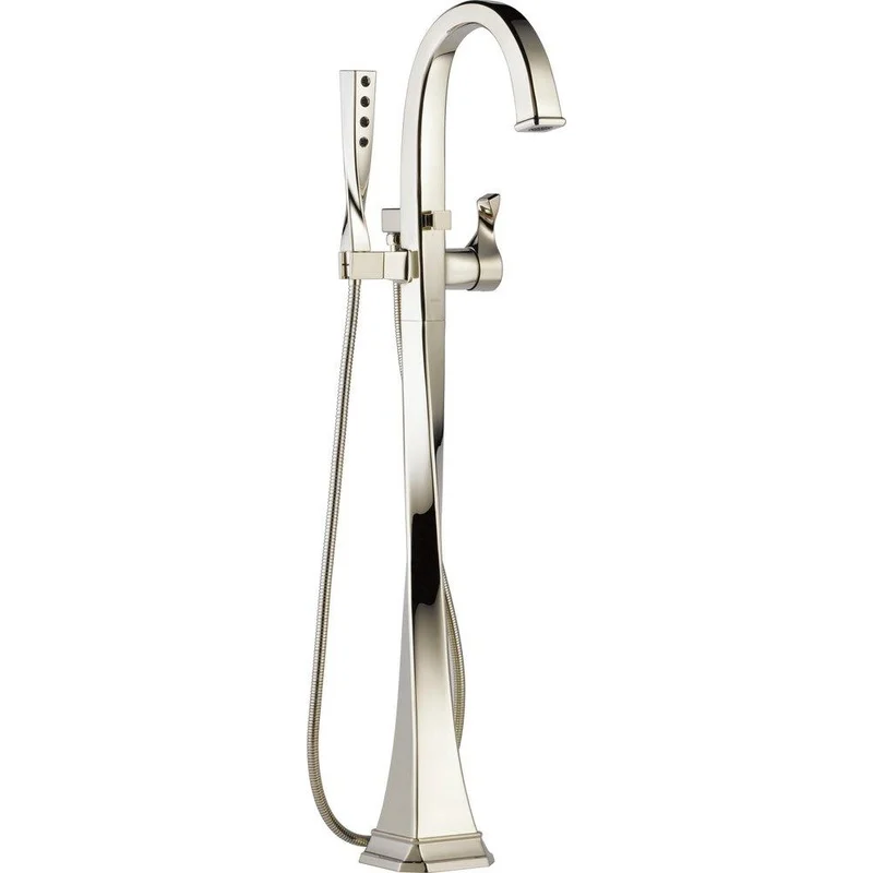 Brizo Virage Single Lever Handle Floor Mount Filler in Polished Nickel Trim Only | Ferguson