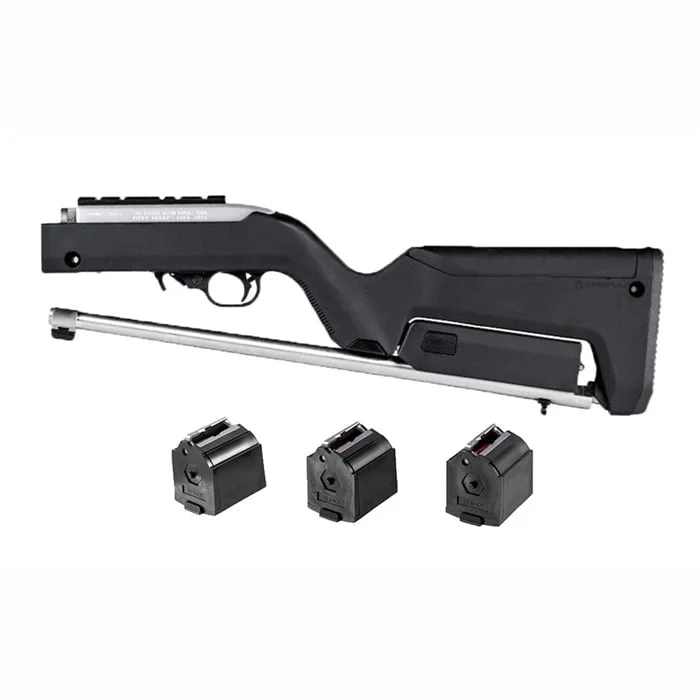 BROWNELLS BUNDLESRUGER 10/22 BACKPACKER STOCK W/ 3-PK BX-1 10-RD MAGS