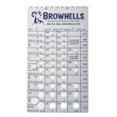 Brownells Screw Chek'r Thread Identification Tool