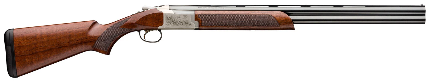 Browning 0182096004 Citori 725 Feather Full Size 20 Gauge Break Open 3″ 2rd 28″ Blued Over/Under Vent Rib Barrel, Engraved Silver Nitride Aluminum Receiver, Fixed Grade II/III Black Walnut Stock
