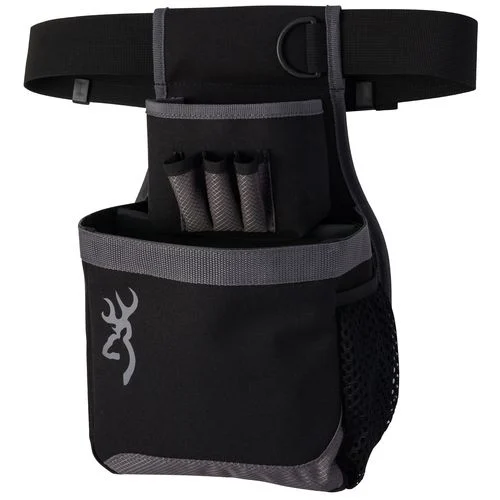 Browning 121062692 Flash Shell Pouch 1 box Black/Gray Nylon Adjustable