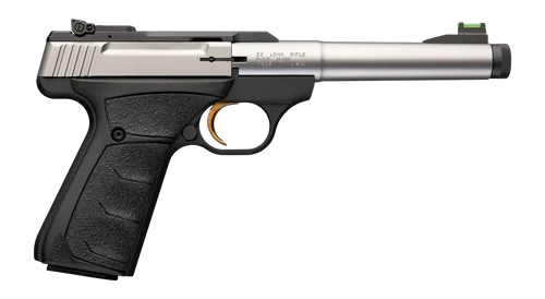 Browning Buck Mark Camper SR 22 LR 10rd,5.90" Stainless Threaded Bull Barrel, Matte Black Aluminum Receiver, Black Overmolded UFX Grip