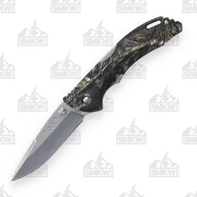Buck 285 Bantam BLW Mossy Oak Country Camo 3.12in Plain Satin Drop Point BU10610