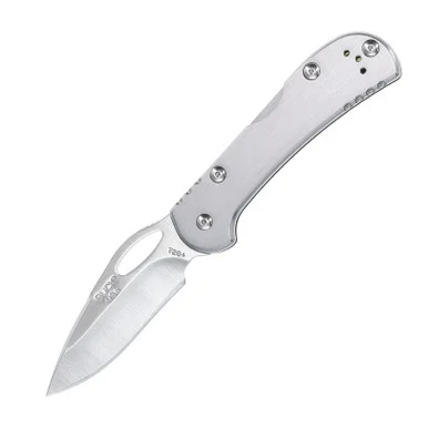 Buck 726 Mini SpitFire Folding Knife Gray 2.75in Plain Drop Point Blade BU7800