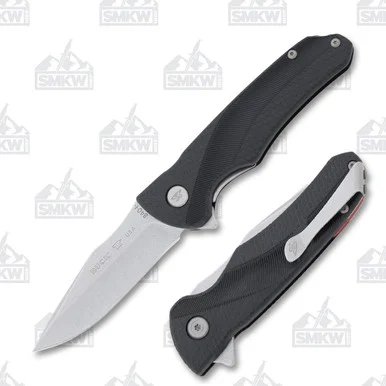Buck 840 Sprint Select Black Folding Knife 3.13in Satin Drop Point BU11896
