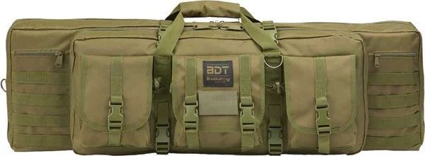 BULLDOG 43" 2 GUN TACTICAL CASE 3 LARGE ACCESSORY POCKETS GREEN