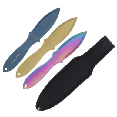 Bushido 9" Multicolor Throwing Knife Set NTAB1M
