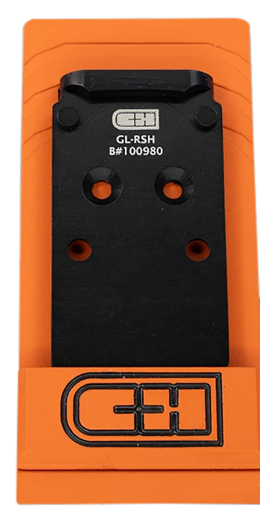 C&H Precision V4 Optic Mounting Plate, Black, For Glock MOS to Trijicon RMR/SRO