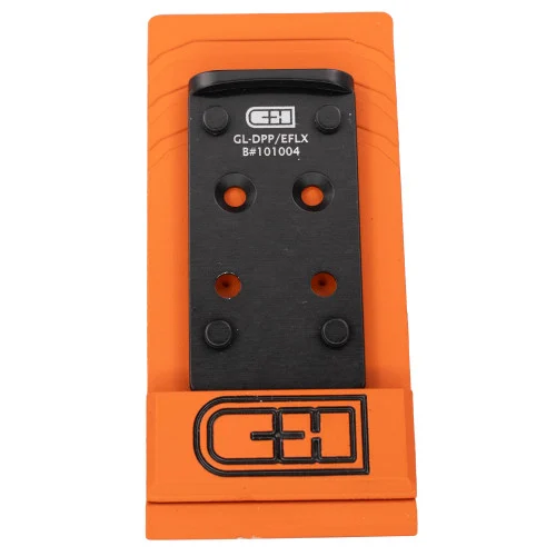 C&H Precision V4 Optic Mounting Plate, GLOCK MOS (Not the GLOCK 43x or 48) to Delta Point Pro/EOTech EFLX, Anodized Finish, Black