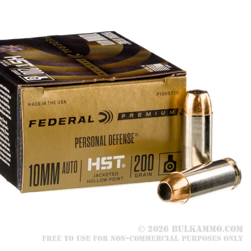 20 Rounds of 10mm Ammo by Federal Personal Defense HST - 200gr JHP