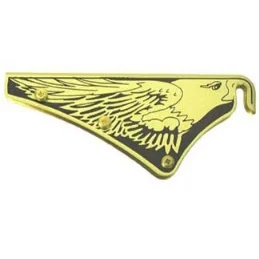 Cairns Silk-Screened Black Eagle Front Holder with Holes & Fasteners