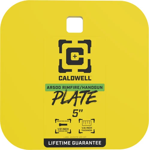 CALDWELL AR500 5" GONG TARGET 1/4" RIMFIRE/HANDGUN STEEL
