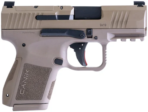 Canik METE MC9 9mm, 3.18" Barrel, Flat Dark Earth, Textured Polymer Grip, 15rd
