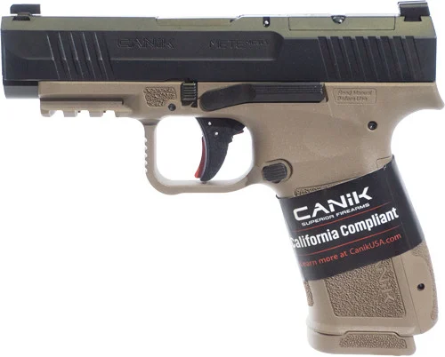 Canik Mete MC9LS CA Compliant 9mm 10rd, 3.63" Black Steel Barrel, Black Nitride Steel Serrated Slide, Flat Dark Earth Polymer Frame