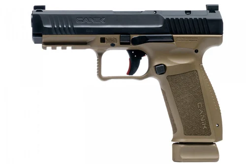Canik METE SFT 9mm, 4.46" Barrel, Flat Dark Earth Frame, Black Slide, 10rd