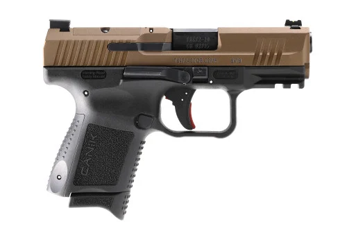 Canik TP9 Elite SC 9mm, 3.6" Barrel, Green FO Front, Optics Plate, Bronze, 15rd
