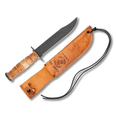 Case Grooved Leather USMC Bowie Knife CA334