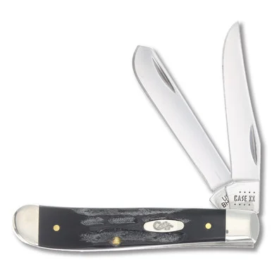 Case Jigged Buffalo Horn Mini Trapper Folding Knife CA65016