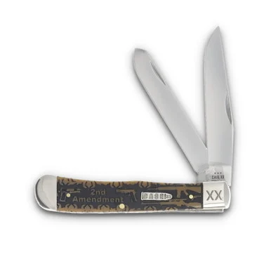 Case Second Amendment Antique Bone Trapper Folding Knife CA107432A