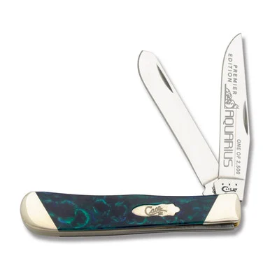 Case Slant Bolster Aquarius Corelon Trapper Folding Knife CAS9254AQ