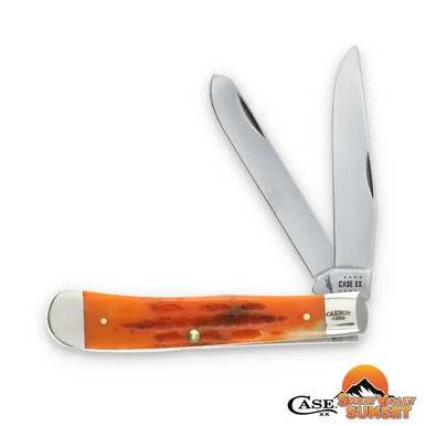 Case SMKW Exclusive Trapper Folding Knife Smoky Valley Sunset Autumn Bone CA25224
