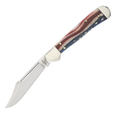 Case Star Spangled Embellished Mini Copperlock Folding Knife CA64141