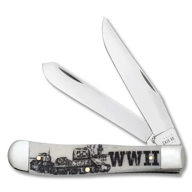 Case WWII Natural Bone Trapper Folding Knife CA50950
