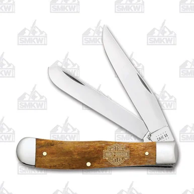 Case XX Harley-Davidson Antique Bone Trapper Folding Knife CA52226