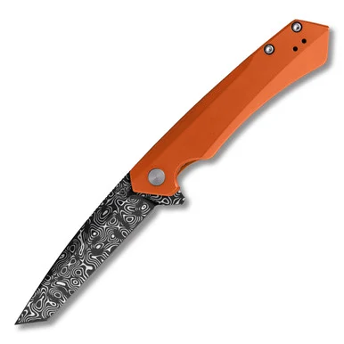 Case XX Kinzua Framelock Folding Knife Tanto Orange Aluminum CA64644
