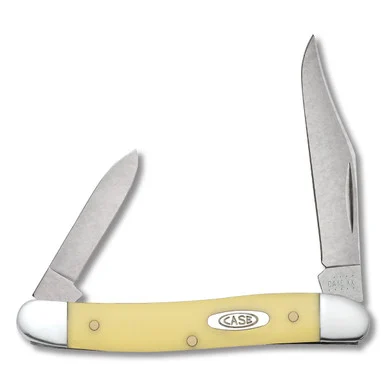 Case XX Knives Folding Knife 3.37in Plain Yellow Synthetic Chrome Vanadium CA0324