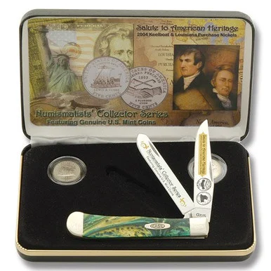Case XX Louisiana Purchase Trapper Cat's Eye Corelon Collector's Set CATLPCE